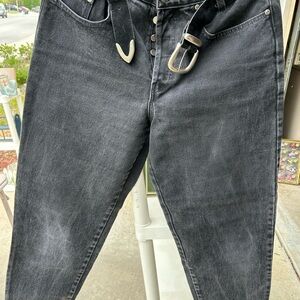 Stylish Black Jeans with Belt